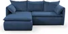 Ecksofa mit Schlaffunktion TEODORA von PASCAL MORABITO - Kord - Dunkelblau - Ecke links Bild 3