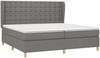 vidaXL Boxspringbett mit Matratze Dunkelgrau 200x200 cm Stoff, Härtegrad: H2 [3128870] Bild 3