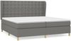 vidaXL Boxspringbett mit Matratze Dunkelgrau 200x200 cm Stoff, Härtegrad: H2 [3128870] Bild 2