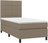 vidaXL Boxspringbett mit Matratze & LED Taupe 90x190 cm Stoff 3134841 Bild 3