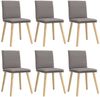 vidaXL Esszimmerstühle 6 Stk. Taupe Stoff 3315631 Bild 2