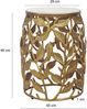 Beistelltisch 40cm Gold mit weißer Marmor Tischplatte - Couchtisch klein rund - Sofatisch Alu modern - Wohnzimmertisch Aluminium - Design Tisch Metallgestell Handmade Bild 4