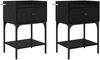 vidaXL Nachttisch 2 pcs Schwarz Eichen-Optik 40 x 29 x 60 cm 881831 Bild 2
