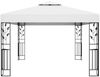 Gartenpavillon, Pavillon mit Doppeldach 3x4 m Weiß Bild 2