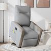 vidaXL Elektrischer Massagesessel mit Aufstehhilfe Hellgrau Stoff 3324105 Bild 3