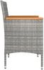 vidaXL 4-tlg. Gartenstuhl und Hocker Set Poly Rattan Grau 310615 Bild 5