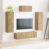 vidaXL TV-Schrankset Wandmontiert 4 pcs Artisan-Eiche Holzwerkstoff 3409050 Bild 4