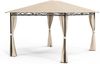 Blumfeldt Mondo Pavillon 3x4 – Stahlrahmen, Mit Vorhängen, Wetterfeste Überdachung, Gartenpavillon, Rostfrei, Leichter Aufbau, Dunkelgrau Bild 2