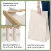 Bellamio 'Newa' Wäschesammler aus Bambus, beige, inkl. 3 Wäschesäcke je 50 Liter aus Oxford-Gewebe, ausziehbar, Wäschekorb mit 2 Ablagen Bild 3