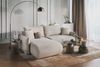Selsey Cushi Ecksofa mit Schlaffunktion, Ottomane links, Hellbeige-Chenille Bild 3