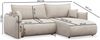 Selsey Cushi Ecksofa mit Schlaffunktion, Ottomane links, Hellbeige-Chenille Bild 5