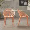 CLP 2er Set 'Hope' Gartenstuhl mit Armlehnen, stapelbar & wetterfest, recyceltem Polypropylen, Pfirsich Bild 2