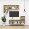 vidaXL Wandregale 4 Stk. Sonoma-Eiche 37 x 37 x 37 cm Spanplatte Bild 5