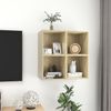 vidaXL Wandregale 4 Stk. Sonoma-Eiche 37 x 37 x 37 cm Spanplatte Bild 3