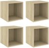 vidaXL Wandregale 4 Stk. Sonoma-Eiche 37 x 37 x 37 cm Spanplatte Bild 2