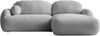 Mirjan24 'Mojato' Ecksofa mit Bettkasten und Schlaffunktion, Bouclé hellgrau, 90x175x275 cm, Rechts Bild 2