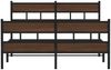 vidaXL Metallbett ohne Matratze Braun Eichen-Optik 150x200 cm 3308476 Bild 4