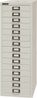 Bisley Multidrawer Schubladenschrank aus Metall mit 15 Schubladen DIN A4 ohne Sockel - Farbe: Lichtgrau, L3915-645 Bild 2