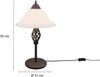 LED Tischleuchte im Landhausstil Rostoptik mit Glasschirm, Höhe 50cm Bild 4