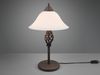 LED Tischleuchte im Landhausstil Rostoptik mit Glasschirm, Höhe 50cm Bild 3