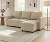 GUNJI Sofa L/U-Sofa mit Schlaffunktion Schlafsofa, Transformationssofa mit Stauraum und Becherhalter - flexibel umkehrbares Layout Bild 2