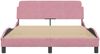 vidaXL Bettgestell mit Kopfteil "Dover" Rosa 140x200 cm Samt 373197 Bild 4