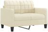 vidaXL 3-tlg. Sofagarnitur mit Kissen Creme Kunstleder 3201364 Bild 3