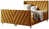 Boxspringbett Schlafzimmerbett CARLITO PREMIUM 180x200cm Stoff Fresh Senfgelb Bild 2