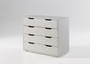 Kommode Kassie 86x72x43 Schubladenkommode MDF Weiß Bild 2