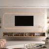 Planetmöbel TV Board 320 cm Gold Eiche, TV Schrank mit 4 Klappen als Stauraum, Lowboard hängend oder stehend, Sideboard Wohnzimmer Bild 3