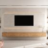 Planetmöbel TV Board 320 cm Gold Eiche, TV Schrank mit 4 Klappen als Stauraum, Lowboard hängend oder stehend, Sideboard Wohnzimmer Bild 2