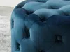 Vente-unique - Sitzhocker Samt FOURCA - Dunkelblau Bild 3