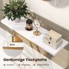Konsolentisch Eingangstisch schmal Flurtisch mit Marmoroptik Beistelltisch für Wohnzimmer 100 x 29,5 x 80 cm Bild 3