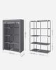 Songmics 'RYG085G02' Stoffschrank mit 6 Ablagen, grau, 45 x 105 x 168 cm Bild 5