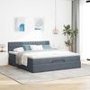 vidaXL Ottoman-Bett mit Matratze Dunkelgrau 160x200 cm Samt 3311856 Bild 3