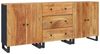 3-tlg. Sideboards Altholz Massiv Natur Bild 1