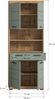 Xonox Scout Hochschrank (B/H/T: 74x191x31 cm) in Salbei und Artisan Eiche Nachbildung Bild 4