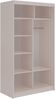 Schwebetürenschrank LUMOS in Kaschmir inkl. Innenausstattung, mit Lamellen-Optik, Aristan-Eiche, Breite 120 cm, moderner Kleiderschrank Bild 4