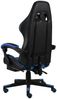 vidaXL Gaming-Stuhl mit Fußstütze Schwarz und Blau Kunstleder 20526 Bild 3