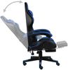 vidaXL Gaming-Stuhl mit Fußstütze Schwarz und Blau Kunstleder 20526 Bild 4