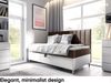 MEBLINI Kinderbett mit Bettkasten MAYA 2 100x200 – H3/Braun Samt Gepolstert Einzelbett mit Matratze - Polsterbett mit Stauraum - Bett mit Kopfteil – Stauraumbett Bild 2