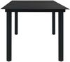 vidaXL 7-tlg. Garten-Essgruppe Schwarz Glas und Stahl 3060211 Bild 5