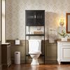 Bad Lagerung Regal Bambus Toilette Rack mit Schrank 3-Tier verstellbare Regale Bild 2