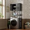 Bad Lagerung Regal Bambus Toilette Rack mit Schrank 3-Tier verstellbare Regale Bild 4