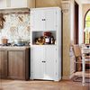 HOLTICO Hochschrank Küchenschrank mit Arbeitsplatte, Buffetschrank, Esszimmerschrank (1-St) Speisekammer mit 4 Türen und Regalen, 183cm Bild 4