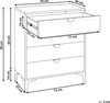 Kommode mit 4 Schubladen ARDURA Metall Goldbraun Bild 2