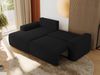 L-förmiges Ecksofa mit Armlehnen, Schlaffunktion und losen Kissen - BELLUNO - links - Schwarz Boucle Bild 4