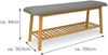 Bambus Schuhbank 100x30x44cm - Schuhregal für 6 bis 8 Schuhe - Stabile Sitzbank mit Polster für Garderobe oder Flur - Schuhablage Bild 2