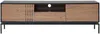 Vente-unique - ZINORI TV unit MetallHolz, Platte SchwarzBraun - B 40 cm x H 55 cm x L 180 cm Bild 2