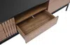 Vente-unique - ZINORI TV unit MetallHolz, Platte SchwarzBraun - B 40 cm x H 55 cm x L 180 cm Bild 5